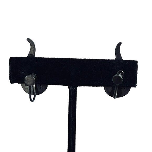 Vintage Siam Sterling Silver Temple Dancers Screw Back Earrings (5273) - Picture 5 of 6